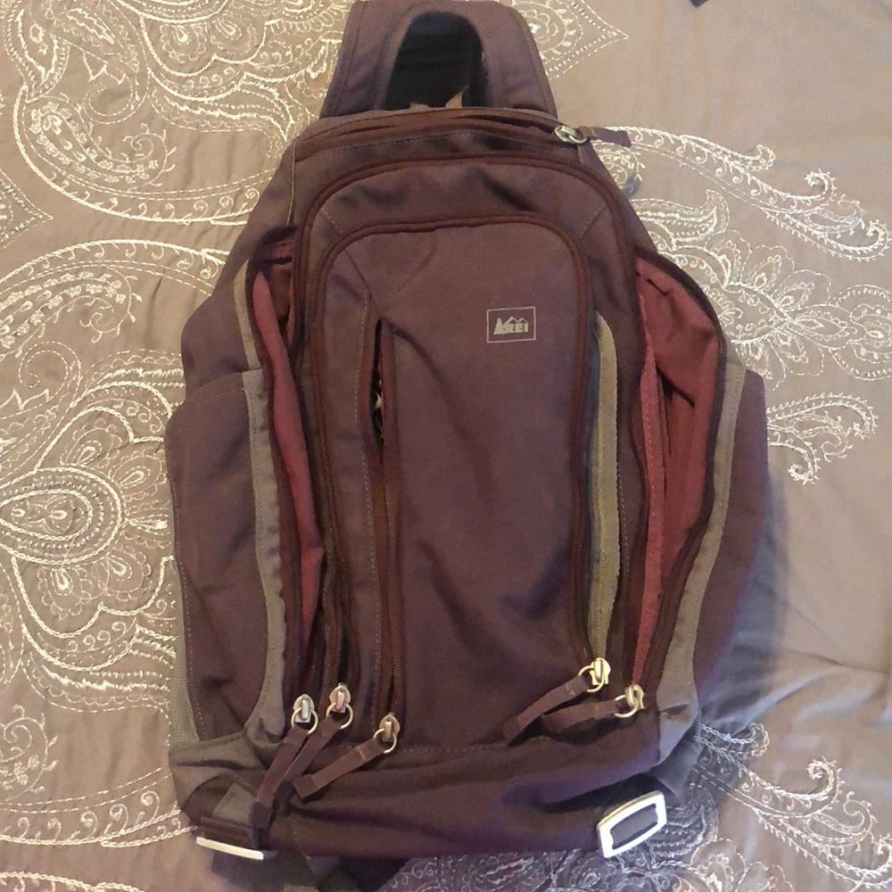 REI sling bag.